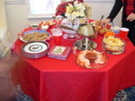 dining room spread (now with ghost Cameron!)