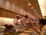 Sushi chefs at Tsukiji Sushiko in Ginza