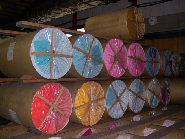 Rolls of paper at Toyo Paper factory