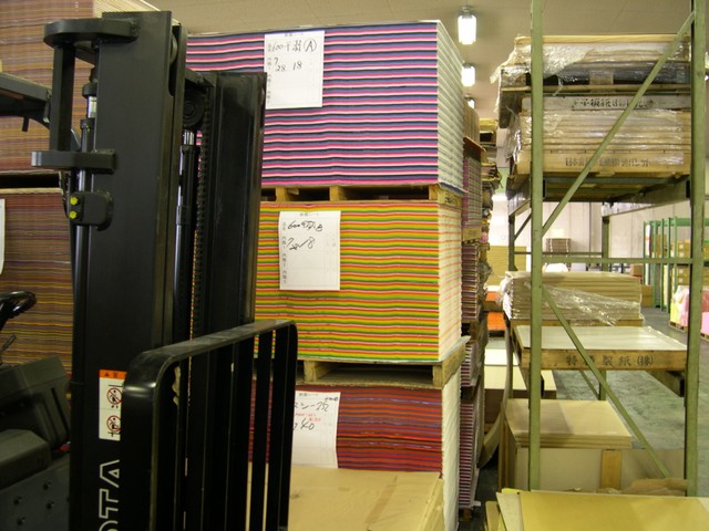 Stacks of special orders - Toyo Paper factory