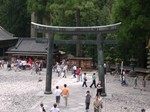 Torri gate and Mette - Nikko