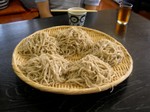 Our hand-made soba ready to eat.