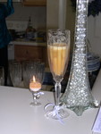 Pretty glass and candle