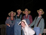All the hicks out back, fighting over the sheep